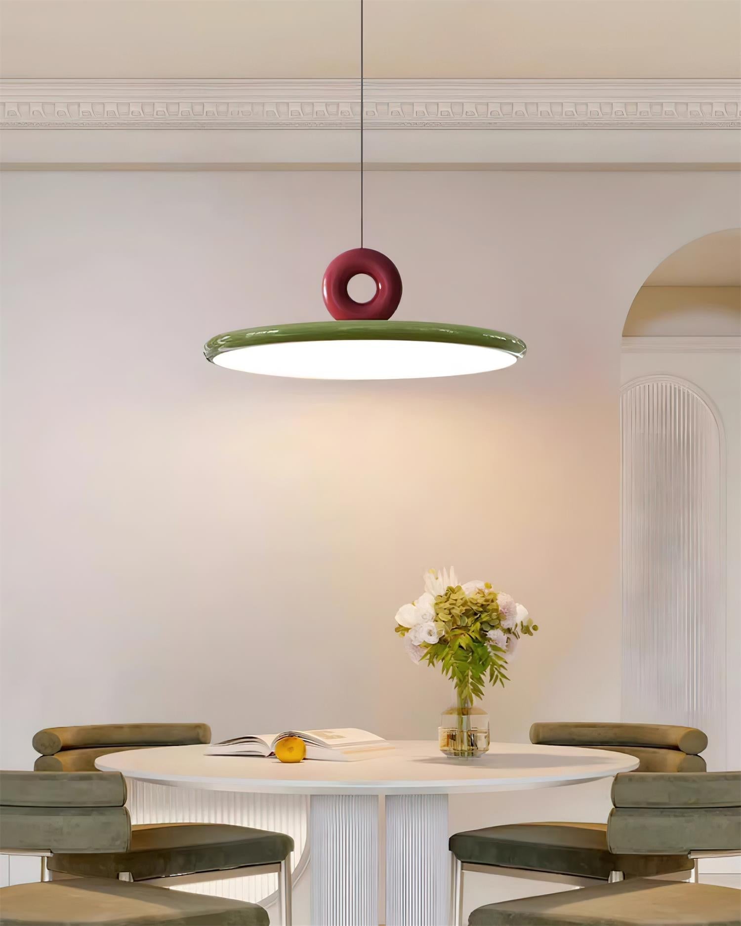 Pendant Lamp Disc with Loop Detail Ambient Minimalist | Fioriscas