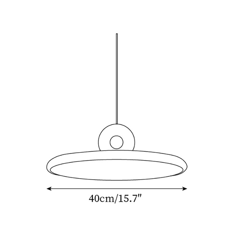 Pendant Lamp Disc with Loop Detail Ambient Minimalist | Fioriscas