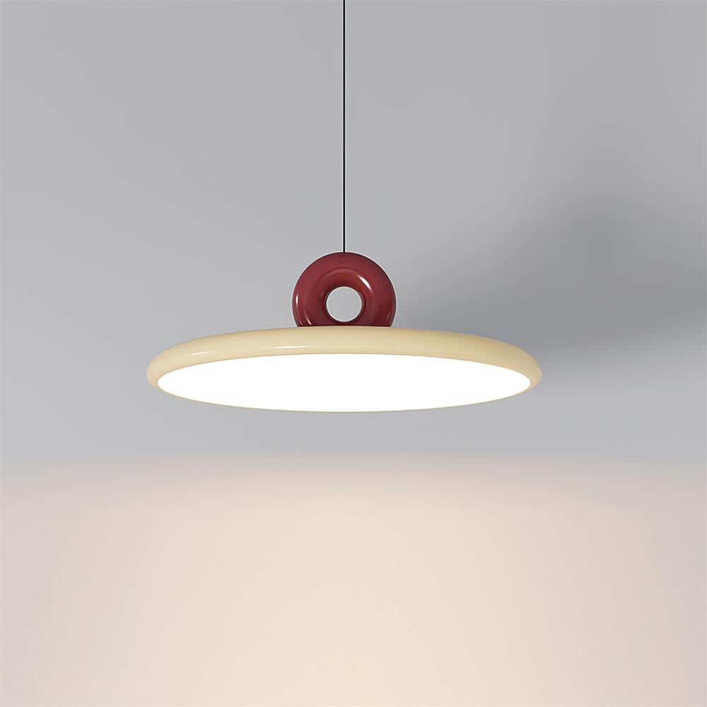 Pendant Lamp Disc with Loop Detail Ambient Minimalist | Fioriscas
