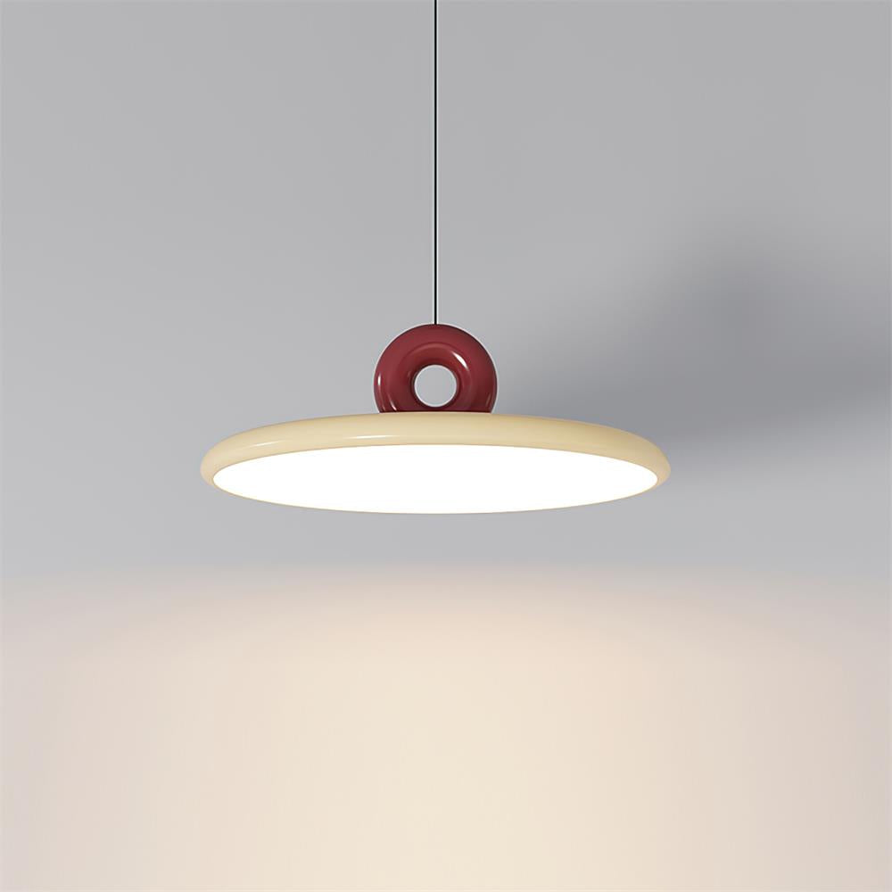 Pendant Lamp Disc with Loop Detail Ambient Minimalist | Fioriscas