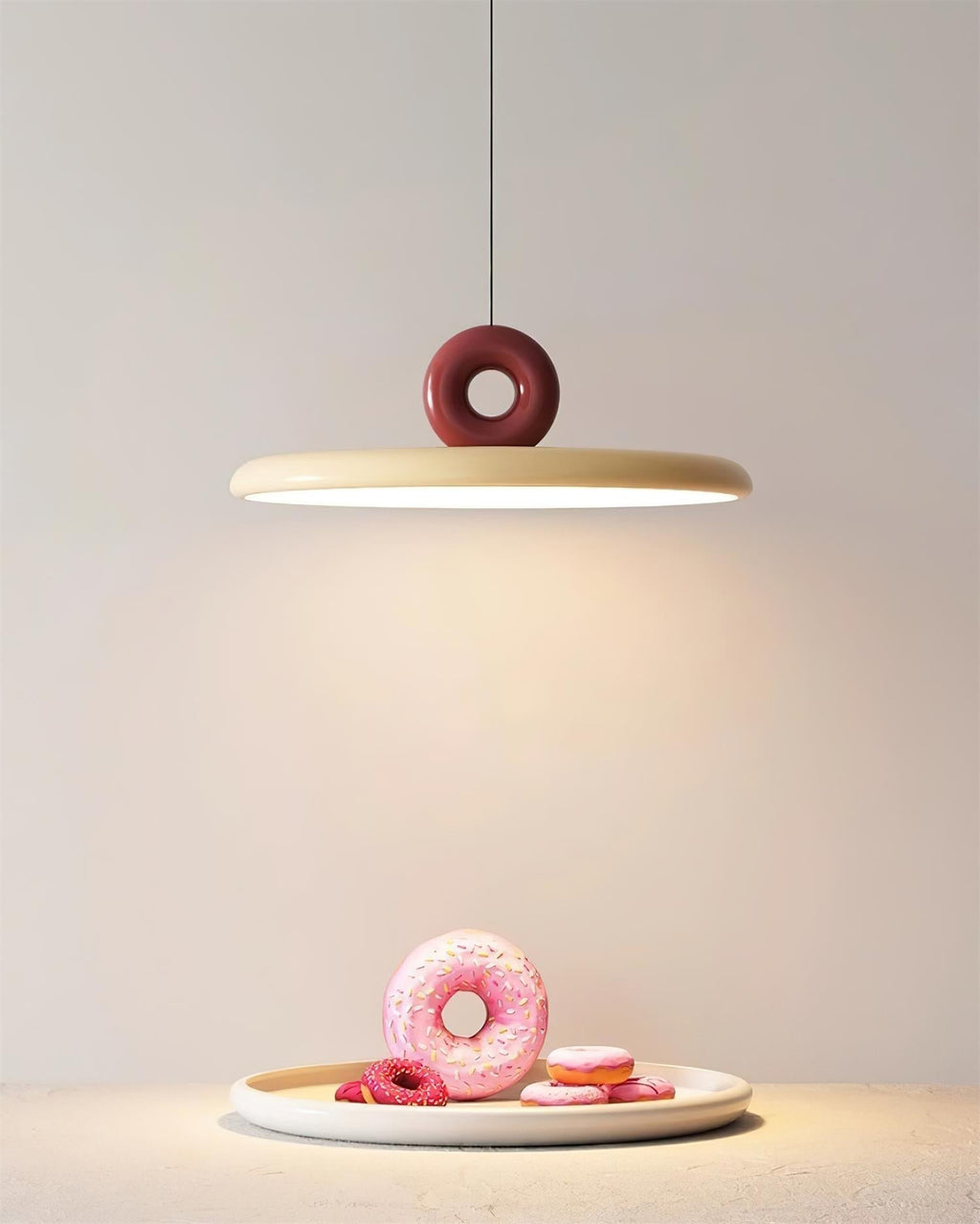 Pendant Lamp Disc with Loop Detail Ambient Minimalist | Fioriscas