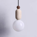 Gavon Glass & Travertine Pendant Lamp | Fioriscas