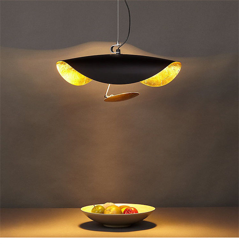Airsha Pendant Light 3 Colour, Gold Foil Pendant Lights | Fioriscas