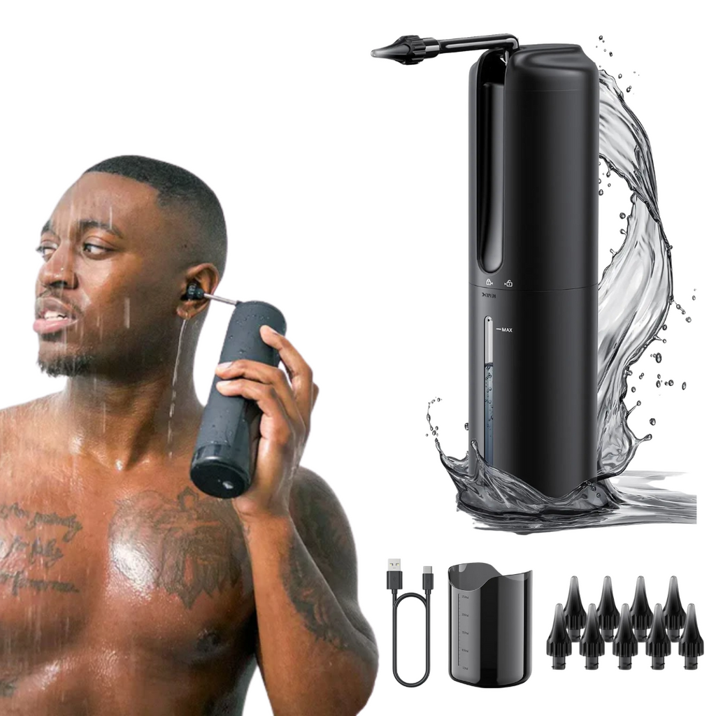 QuellWave háromsugaras fültisztító öblítőkészlet 3 nyomásbeállítással