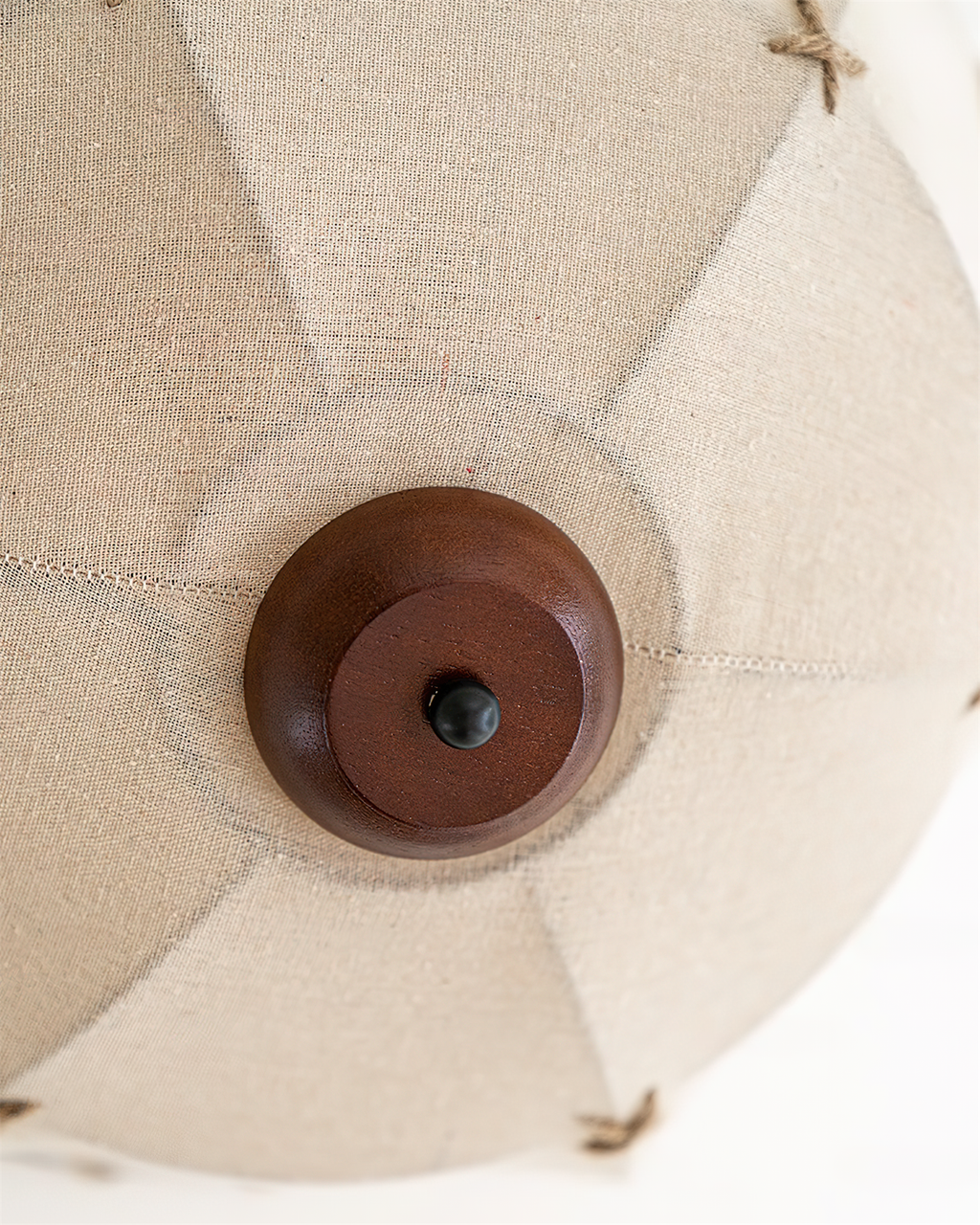 Ceiling Light Handcrafted Shade Wood and Fabric Rustic Fixture | Fioriscas