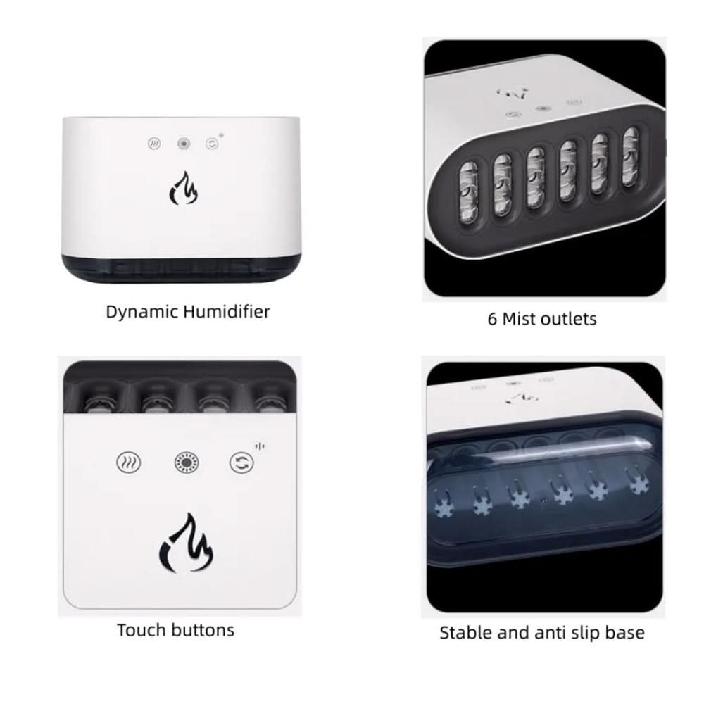 Dynamic humidifier with LED & voice control - Fioriscas