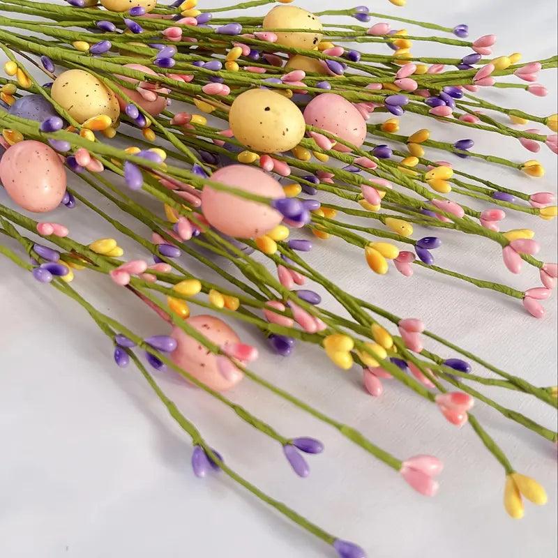 Colorful Easter Egg Bunch Stems for Spring Decoration - Fioriscas