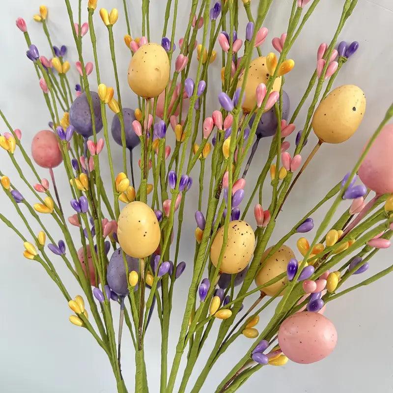 Colorful Easter Egg Bunch Stems for Spring Decoration - Fioriscas