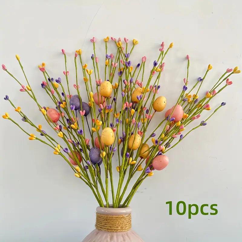 Colorful Easter Egg Bunch Stems for Spring Decoration - Fioriscas