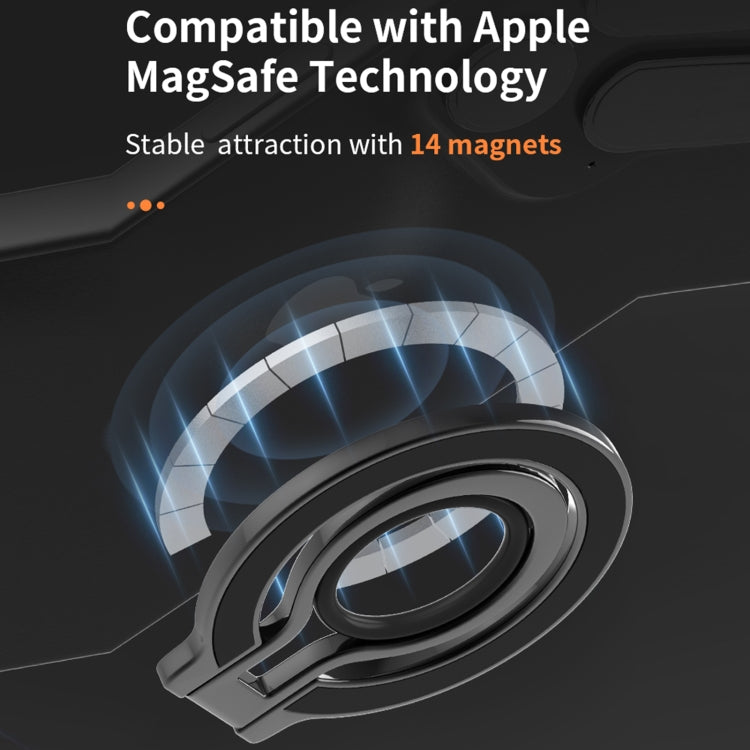 Uchwyt na telefon MagSafe z pierścieniem, obrotowy o 360°, magnetyczna podstawka i uchwyt do selfie