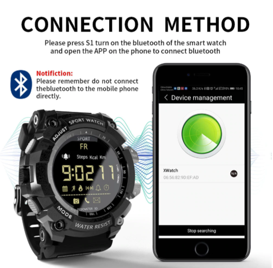 Relógio inteligente Varek Fitness com monitorização diária da atividade e da saúde