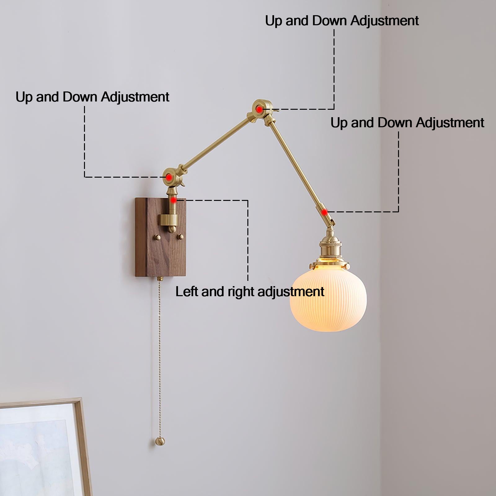 Brione Vintage Adjustable  Swing Arm Wall Lamp | Fioriscas
