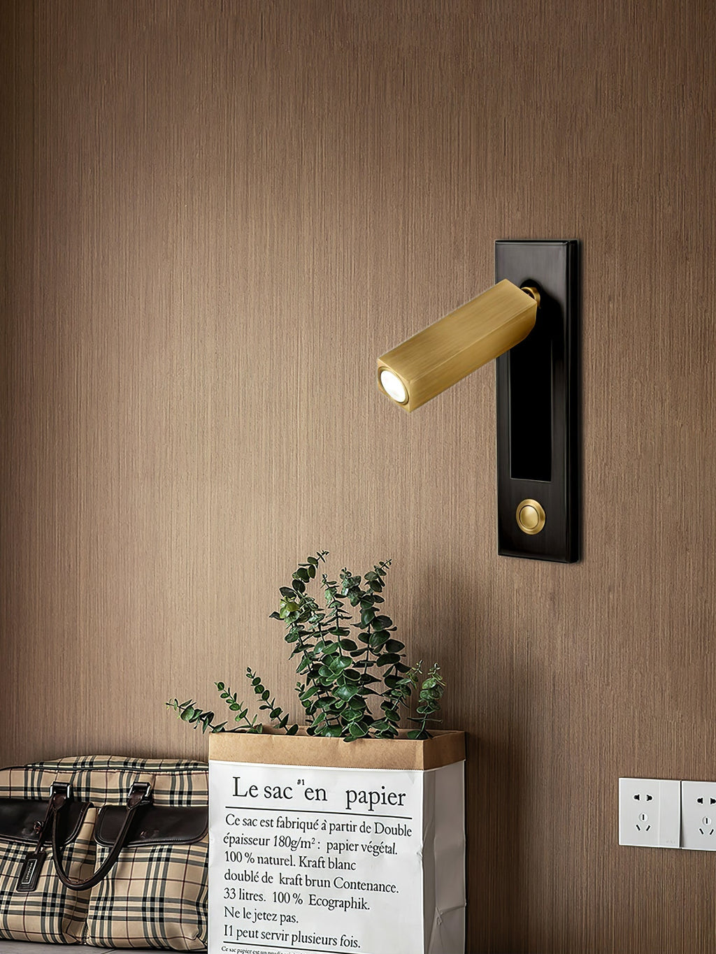 Nástěnná lampa VeraLume s nočním čtecím světlem, vestavěné LED osvětlení