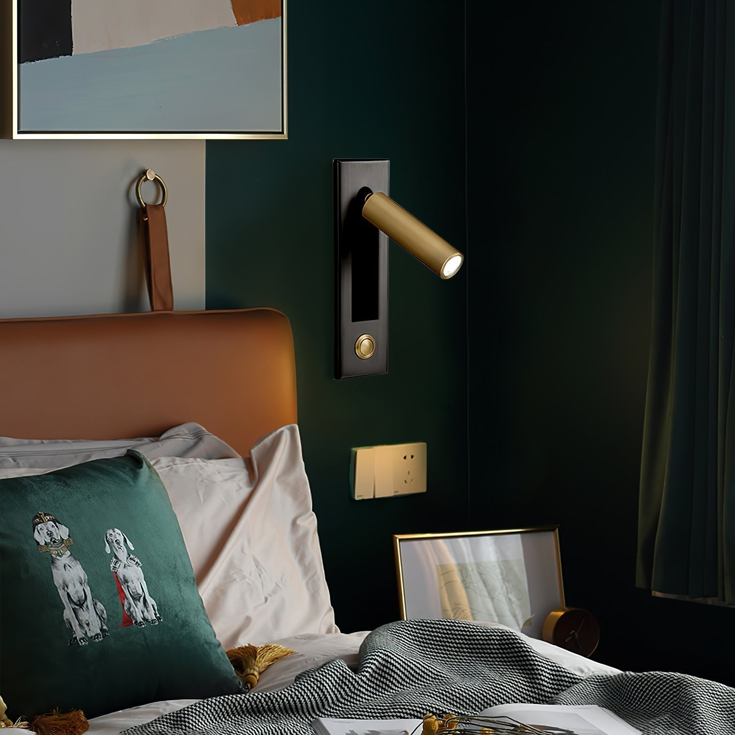 Nástěnná lampa VeraLume s nočním čtecím světlem, vestavěné LED osvětlení