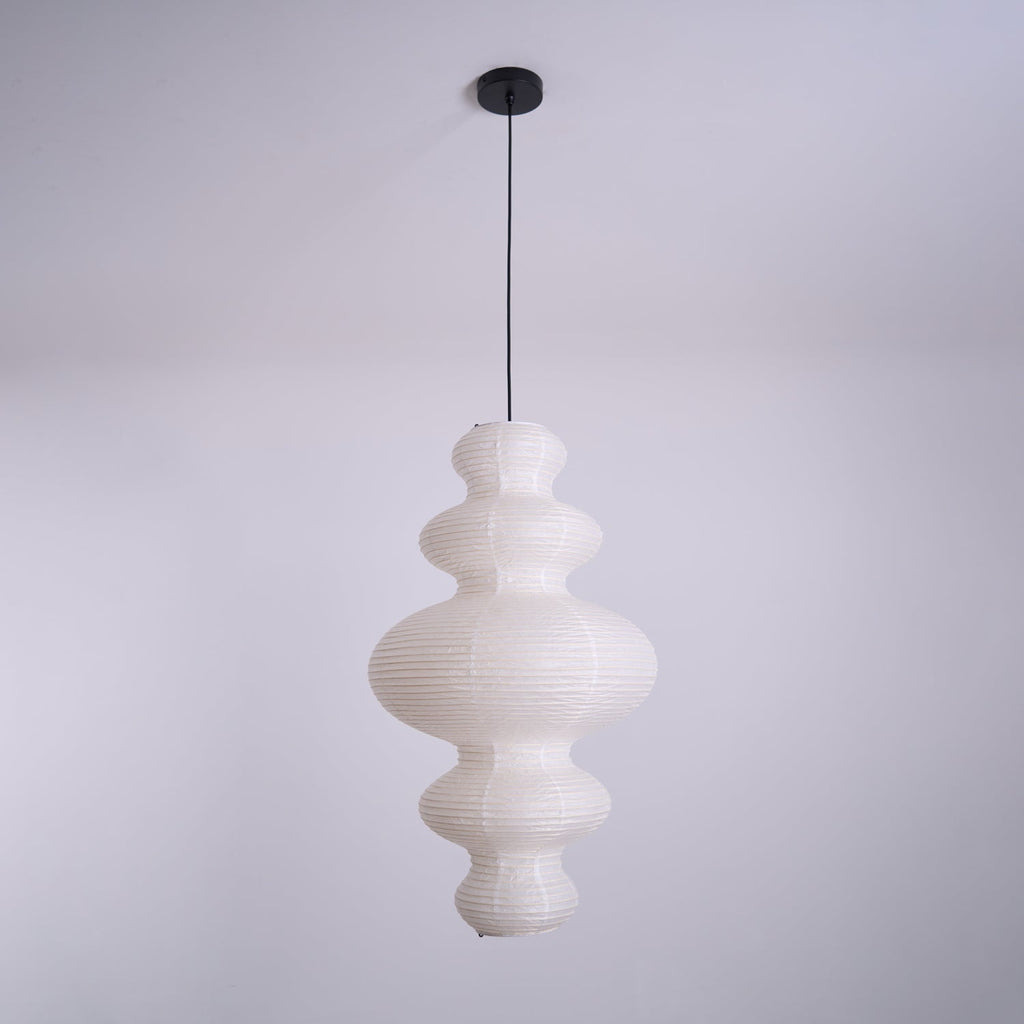 Luminous Rice Paper Pendant Lamp Sculptural Ceiling Light For Ambient Rooms