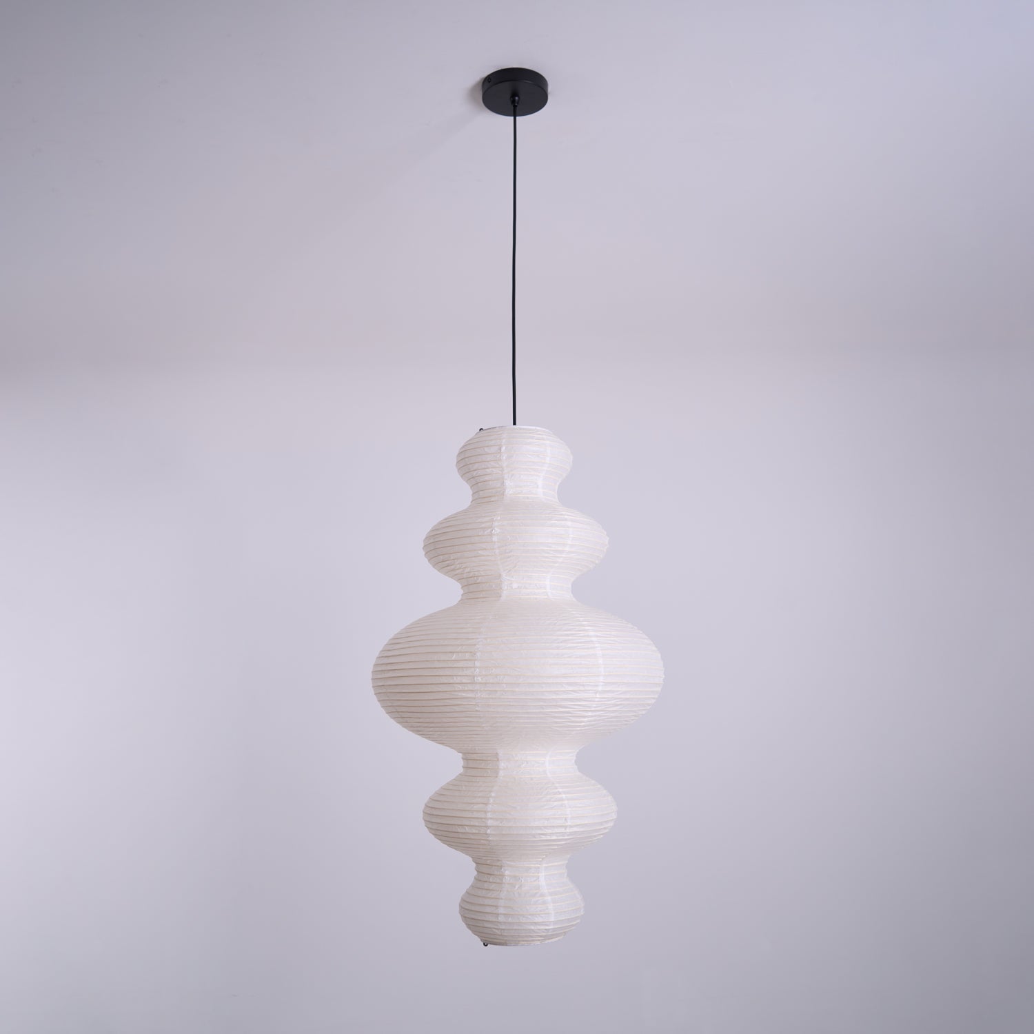 Luminous Rice Paper Pendant Lamp Sculptural Ceiling Light For Ambient Rooms