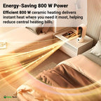 ThermaLite Compact -keraaminen tilanlämmitin, hiljainen 800 W:n digitaalinen termostaatti