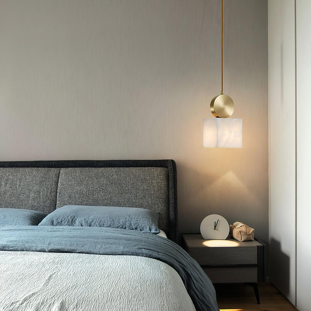 Lyrindis Cylinder Alabaster Pendant Light | Fioriscas
