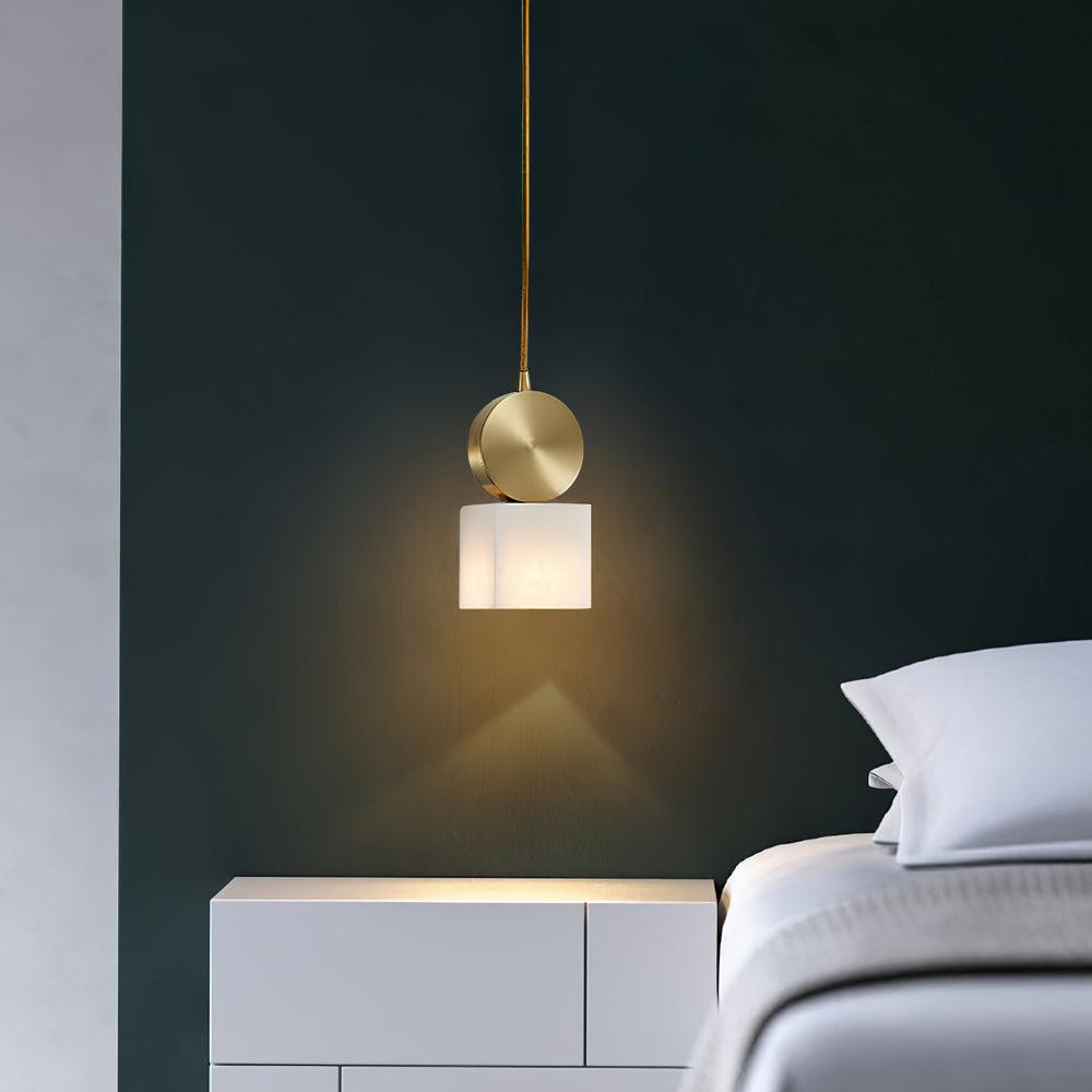 Lyrindis Cylinder Alabaster Pendant Light | Fioriscas