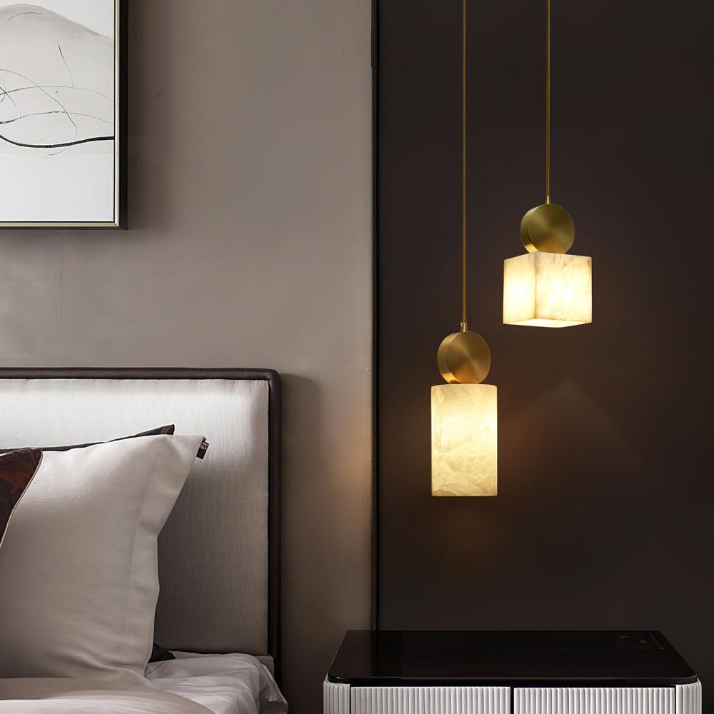 Lyrindis Cylinder Alabaster Pendant Light | Fioriscas
