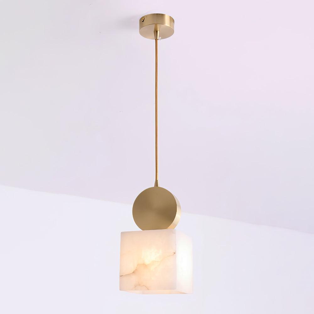 Lyrindis Cylinder Alabaster Pendant Light | Fioriscas