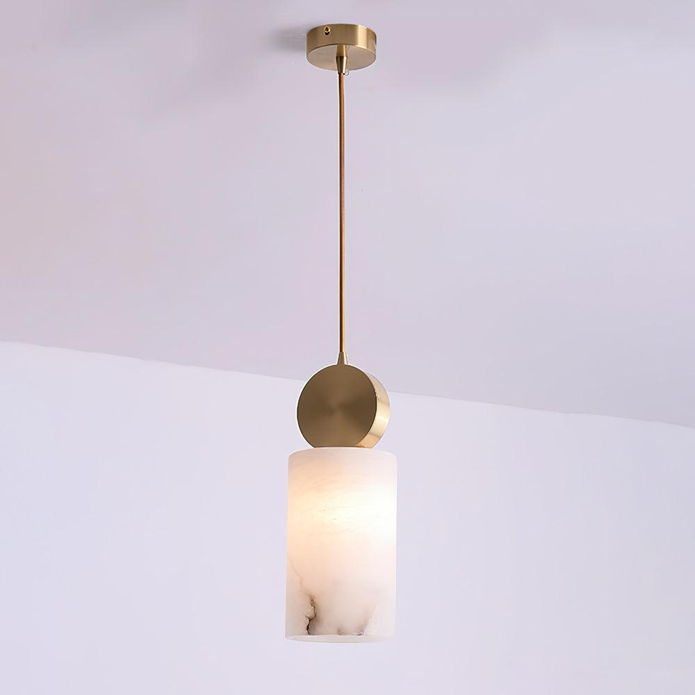 Lyrindis Cylinder Alabaster Pendant Light | Fioriscas