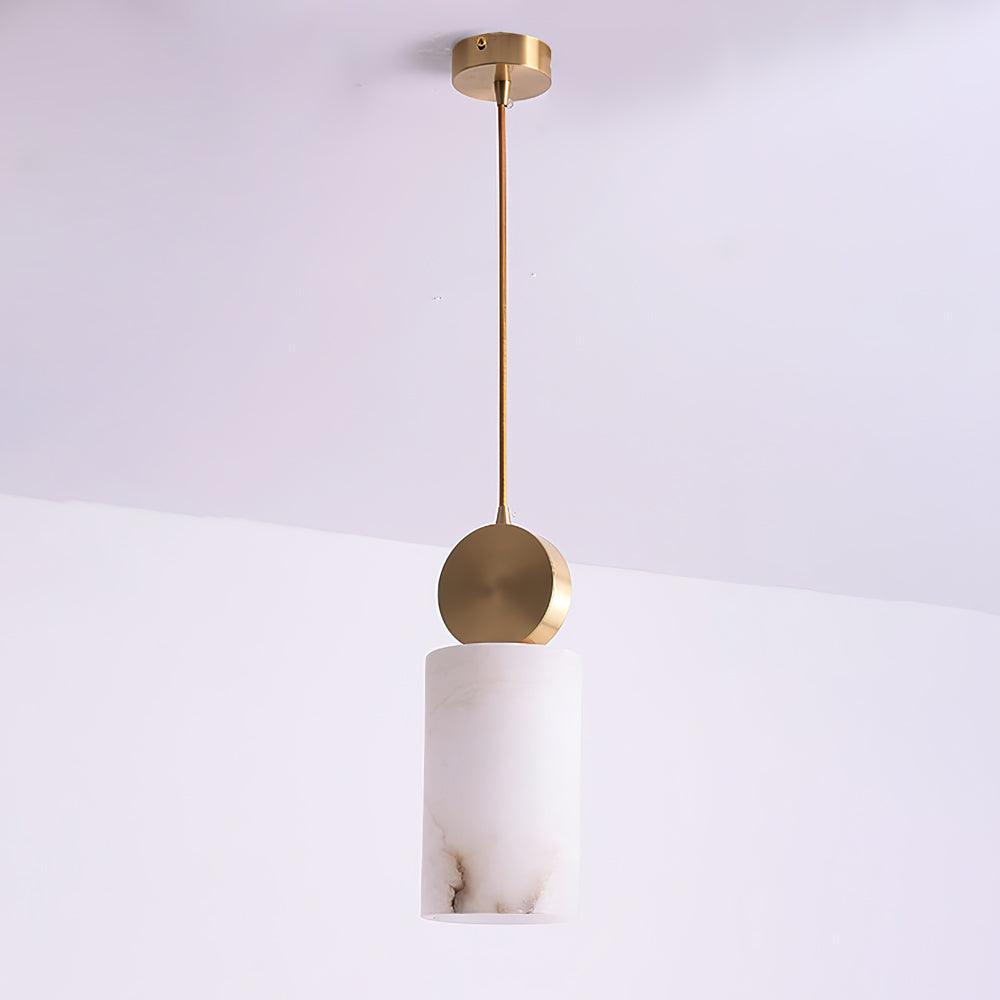 Lyrindis Cylinder Alabaster Pendant Light | Fioriscas