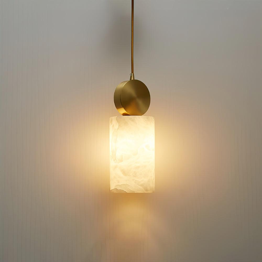 Lyrindis Cylinder Alabaster Pendant Light | Fioriscas