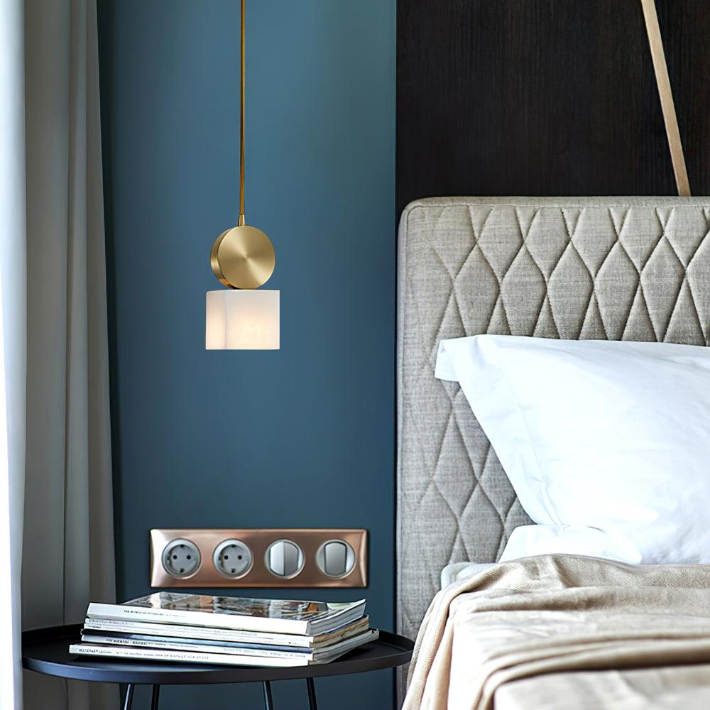 Lyrindis Cylinder Alabaster Pendant Light | Fioriscas