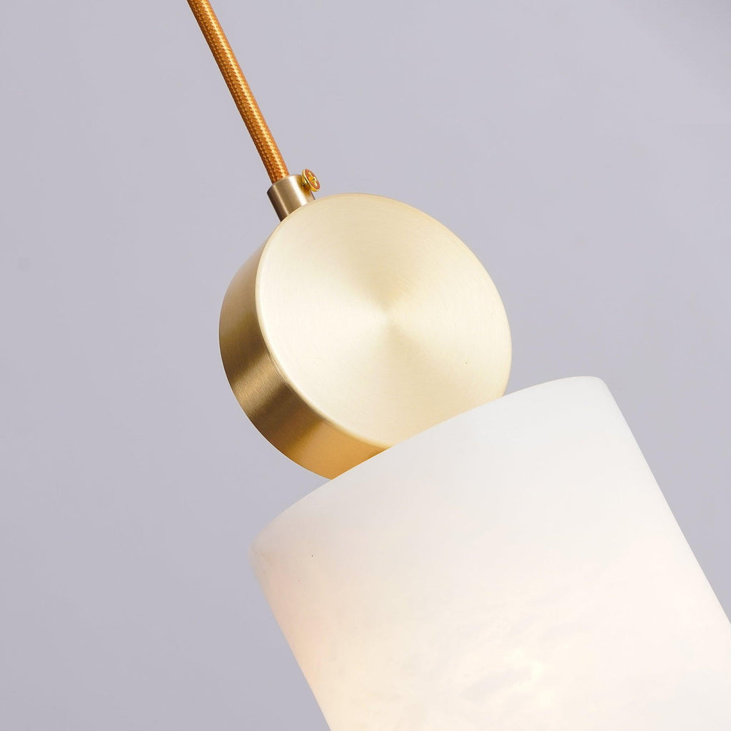 Lyrindis Cylinder Alabaster Pendant Light | Fioriscas