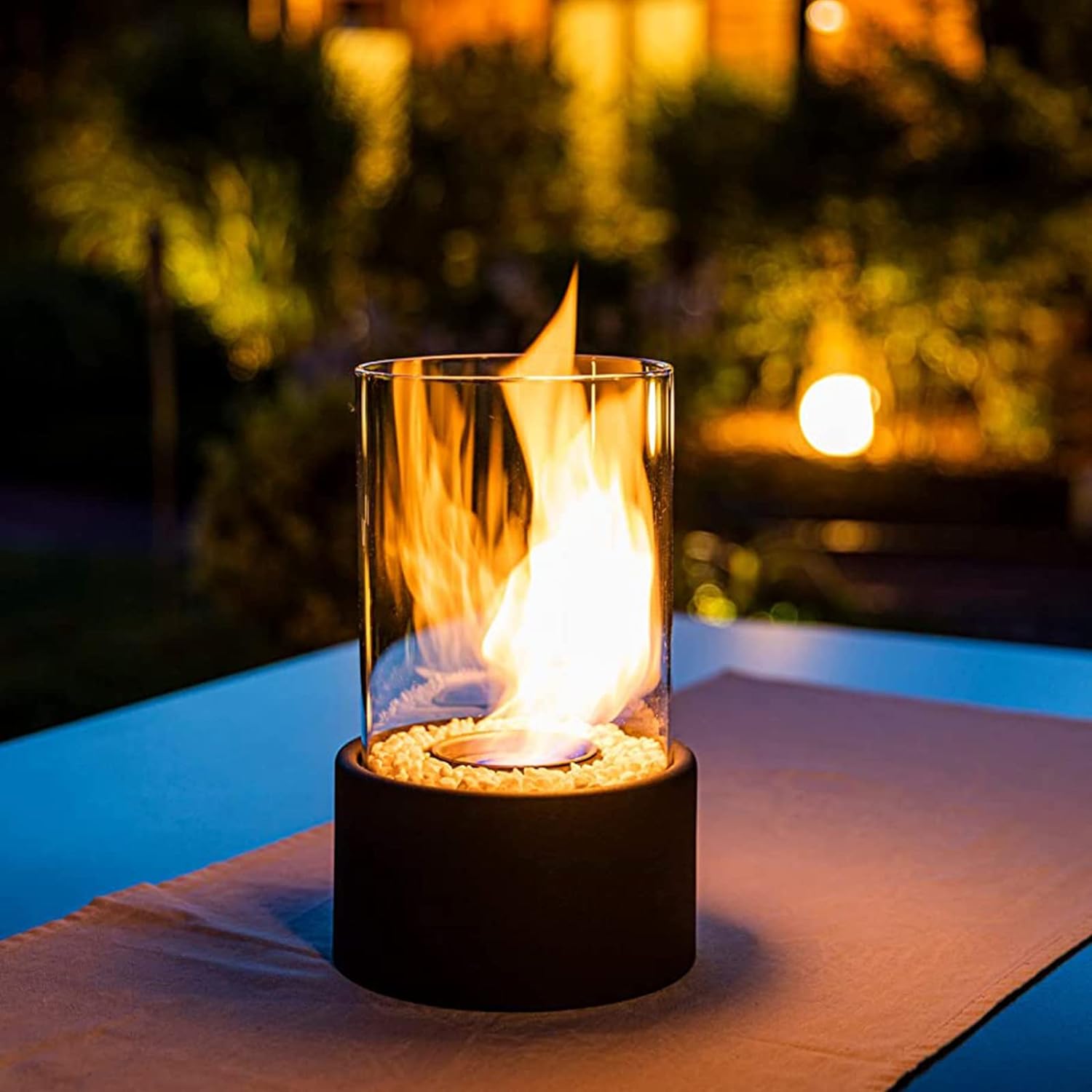 Classic Glass Oil Lamp With Open-Flame Design, Lumora