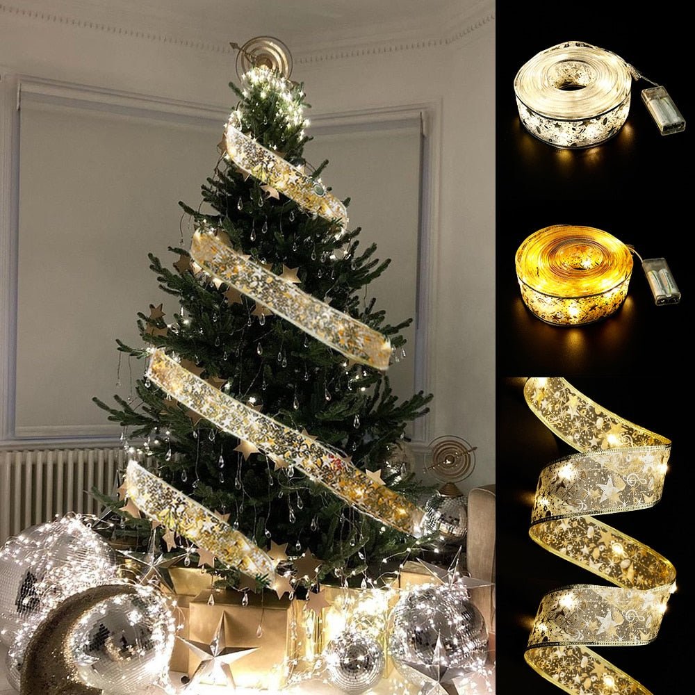 Dobbeltlags LED-lysslynge for juletre - Fioriscas