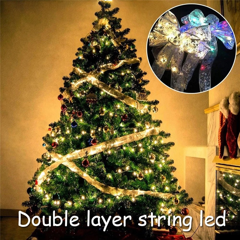 Dobbeltlags LED-lysslynge for juletre - Fioriscas