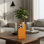 Funda premium de cuero genuino para iPhone MagSafe con recubrimiento de aceite y cera - Fioriscas