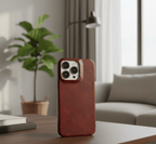 Funda premium de cuero genuino para iPhone MagSafe con recubrimiento de aceite y cera - Fioriscas