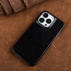 Funda premium de cuero genuino para iPhone MagSafe con recubrimiento de aceite y cera - Fioriscas