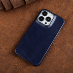 Funda premium de cuero genuino para iPhone MagSafe con recubrimiento de aceite y cera - Fioriscas
