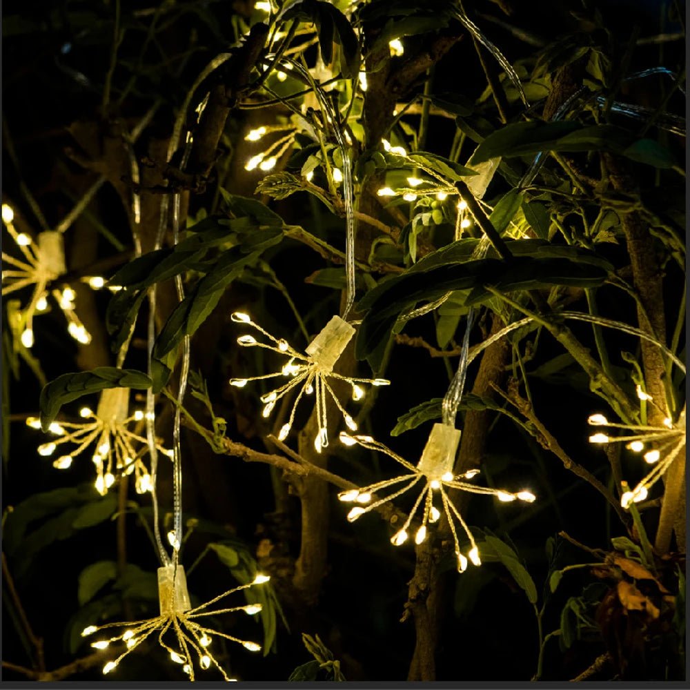 Decoratieve koperen lichtsnoer met verstelbare armen en zacht warm licht - Fioriscas