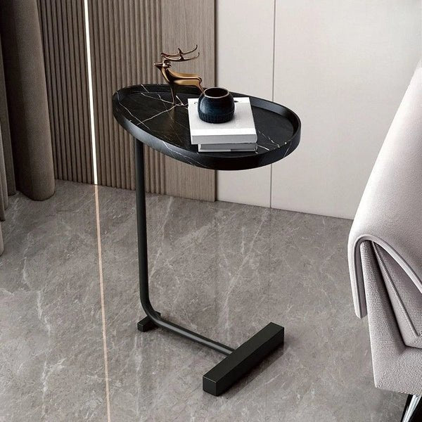 Mesa lateral compacta em forma de C para desfrutar do sofá e trabalhar na cama - Fioriscas