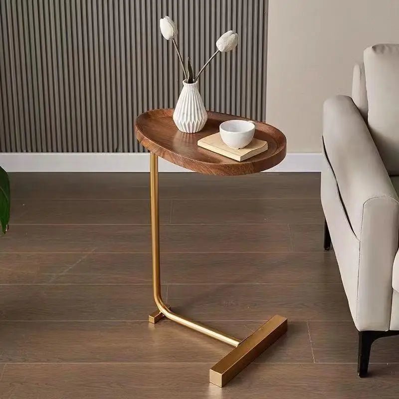 Mesa lateral compacta em forma de C para desfrutar do sofá e trabalhar na cama - Fioriscas