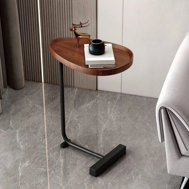 Mesa lateral compacta em forma de C para desfrutar do sofá e trabalhar na cama - Fioriscas