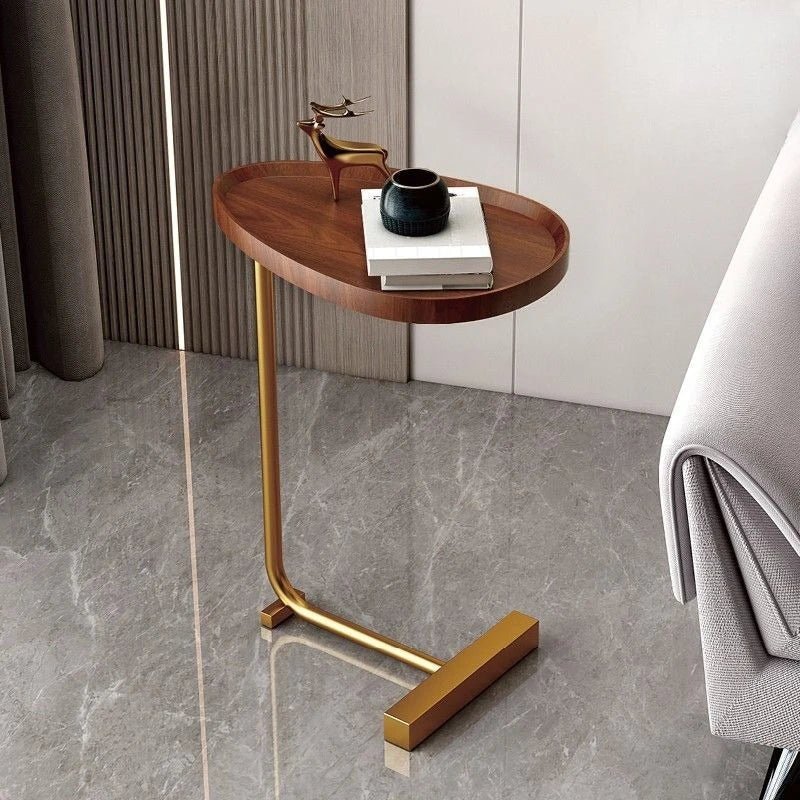 Mesa lateral compacta em forma de C para desfrutar do sofá e trabalhar na cama - Fioriscas