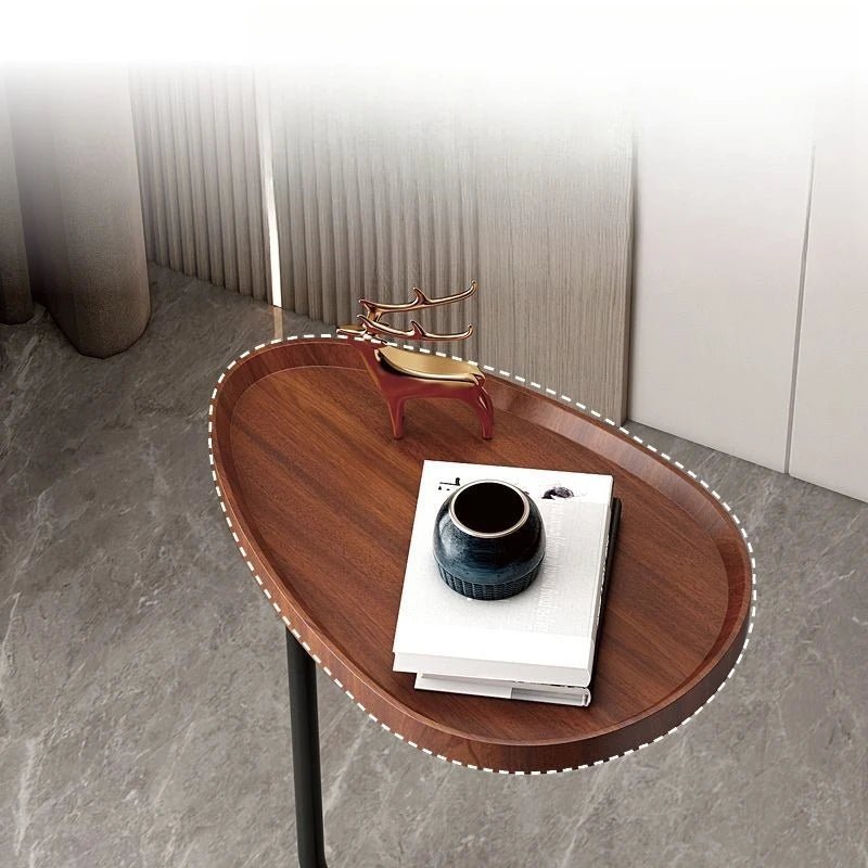 Mesa lateral compacta em forma de C para desfrutar do sofá e trabalhar na cama - Fioriscas