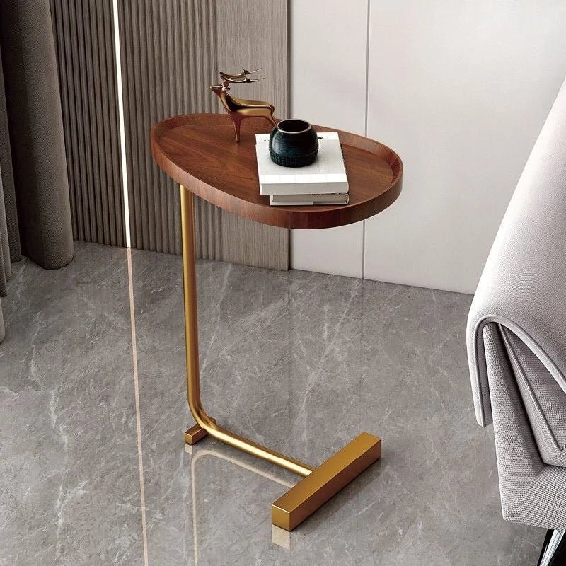 Mesa lateral compacta em forma de C para desfrutar do sofá e trabalhar na cama - Fioriscas