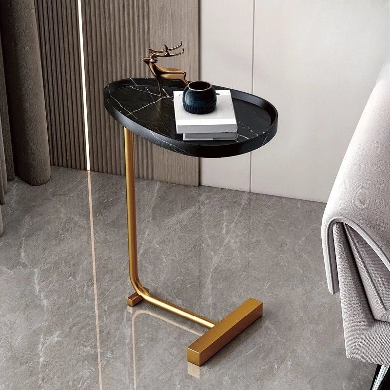 Mesa lateral compacta em forma de C para desfrutar do sofá e trabalhar na cama - Fioriscas