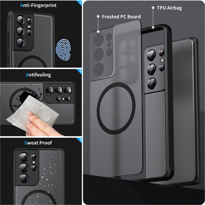 Odolné magnetické ochranné pouzdro pro smartphony Samsung - Fioriscas