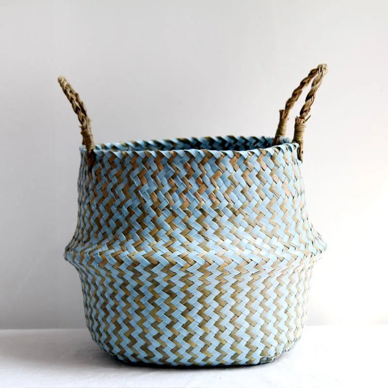 Panier en saule bohème fait main, pliable pour plantes - Fioriscas