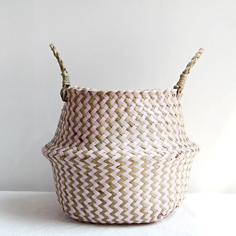 Panier en saule bohème fait main, pliable pour plantes - Fioriscas