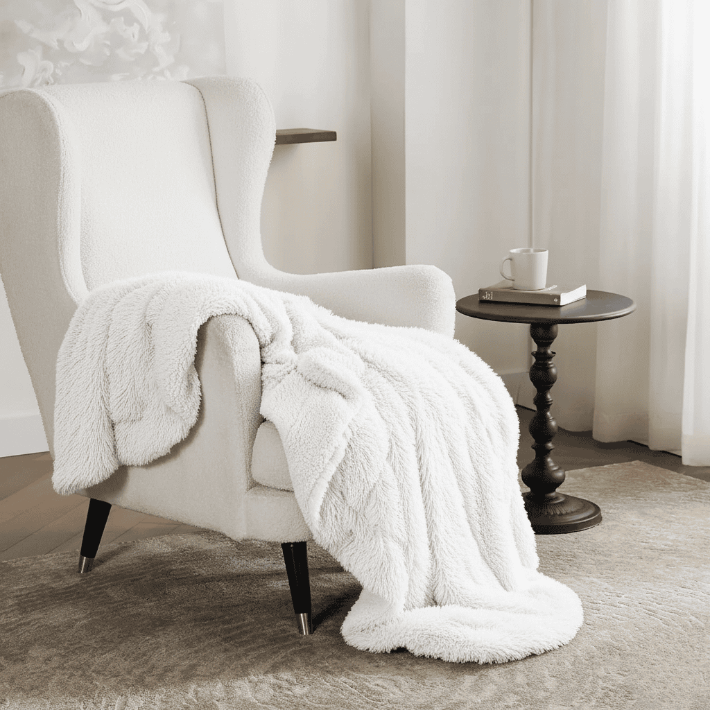 Plaid en fausse fourrure douce avec chaleur veloutée - Fioriscas