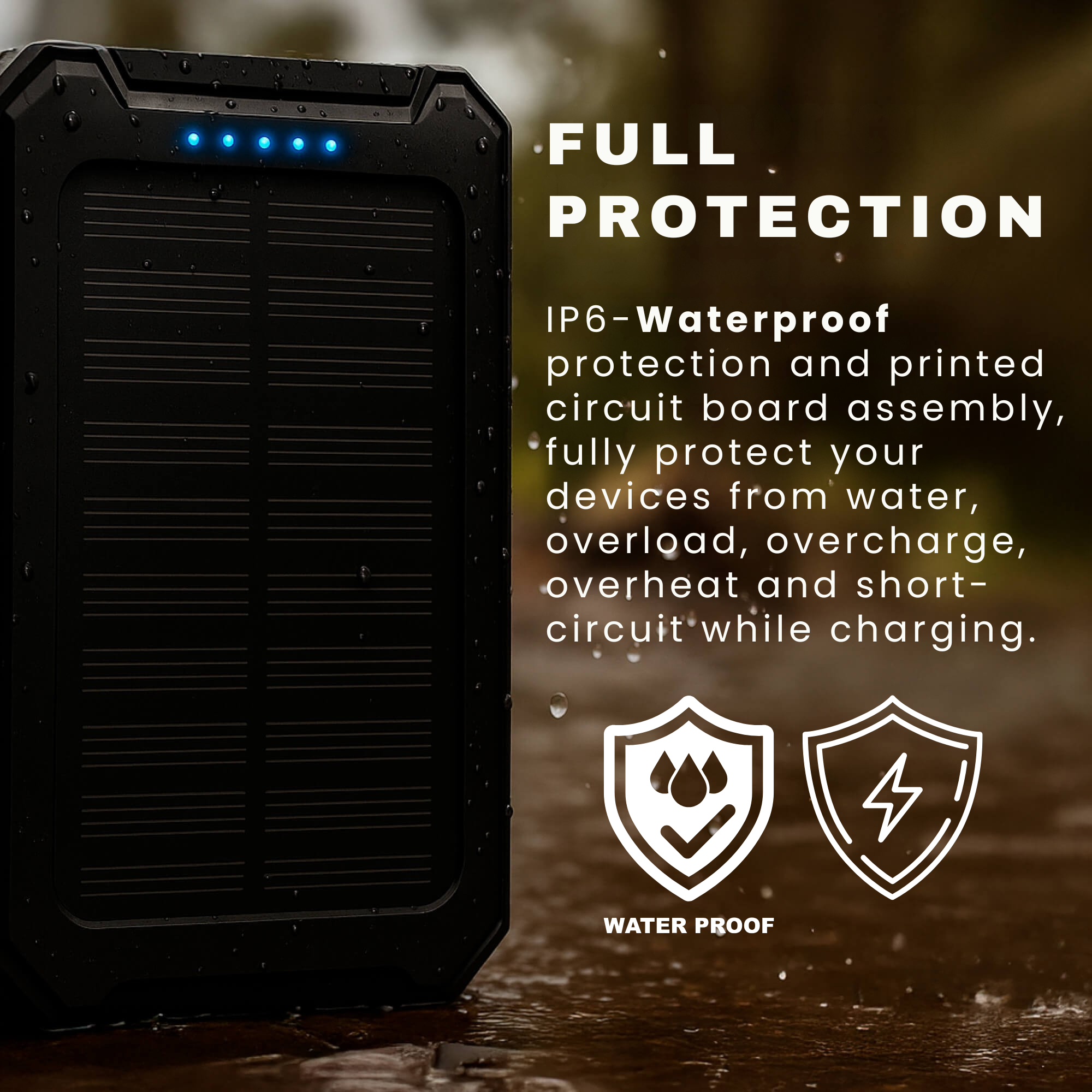 TerraNova TrailCharge 20000 mAh wasserdichte Solar-Powerbank